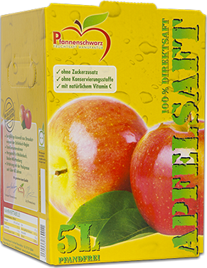 Der Apfeldirektsaft von Pfannenschwarz Fruchtsaft Manufaktur in Waldenbuch bei Böblingen