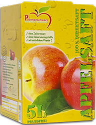 Der Apfeldirektsaft von Pfannenschwarz Fruchtsaft Manufaktur in Waldenbuch bei Böblingen