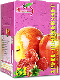 Der Apfel-Himbeerdirektsaft von Pfannenschwarz Fruchtsaft Manufaktur in Waldenbuch bei Böblingen