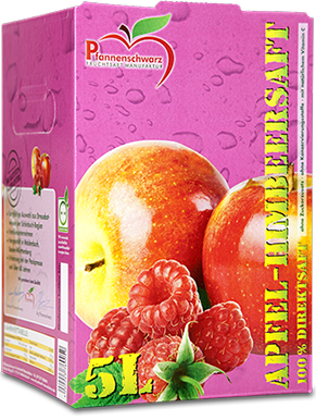 Der Apfel-Himbeerdirektsaft von Pfannenschwarz Fruchtsaft Manufaktur in Waldenbuch bei Böblingen